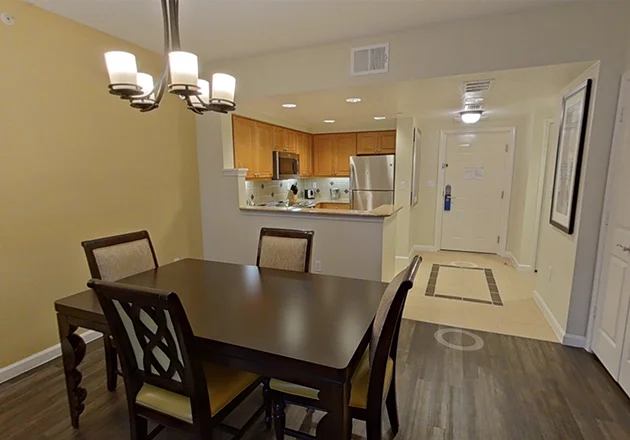 Virtual Tour of a one bed, one bath suite at Hilton Grand Vacations Club Seaworld